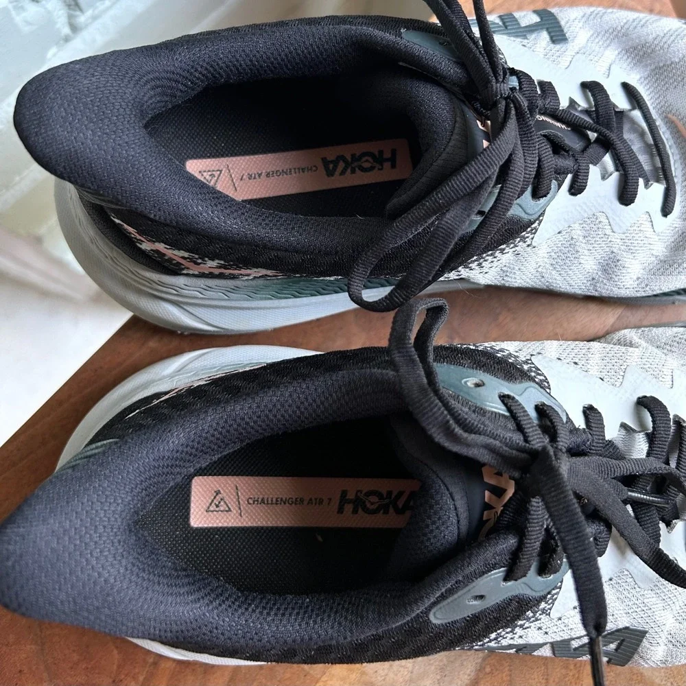 Hoka Women's Challenger ATR 7 Trail Run Sneakers 10.5 Wide Harbor Mist Spruce